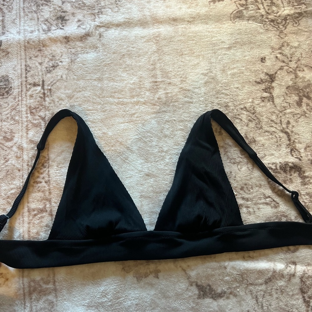 Aerie Black Triangle Bikini Top